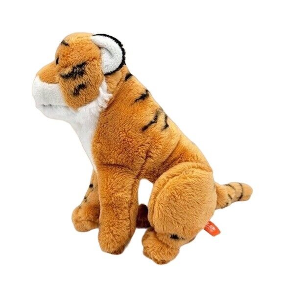 Wild Republic Realistic Tiger Cub Plush Orange Black 7" Sitting 2019 Roars SOUND - Picture 4 of 10